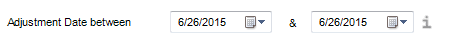 Sample of  Adjustment Date Field