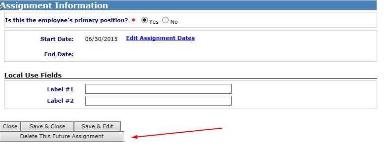 Image of assignment edit screen-Assignment Information
