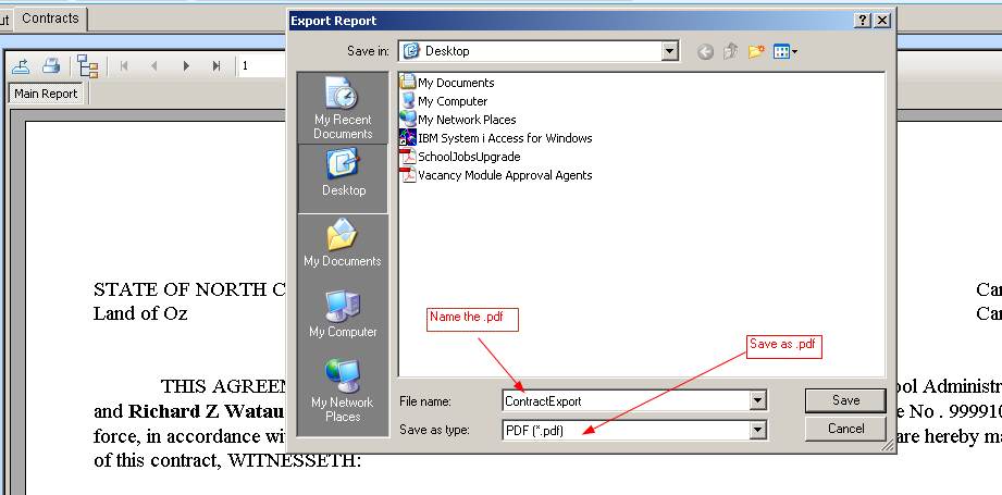 Image of Save Export File