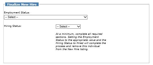 sample finalize new hire form