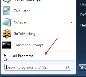 Image of All Programs Icon