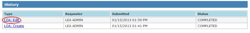 Image of edit leave link